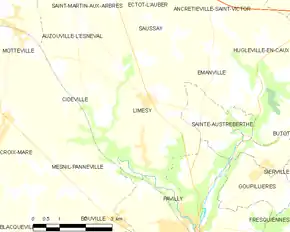 Poziția localității Limésy