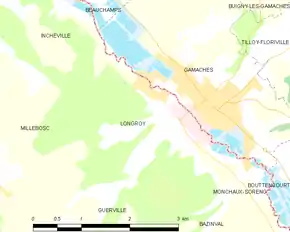 Poziția localității Longroy