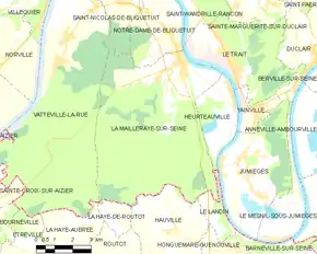 Poziția localității La Mailleraye-sur-Seine