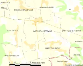 Poziția localității Martainville-Épreville