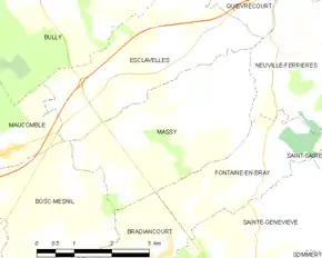 Poziția localității Massy