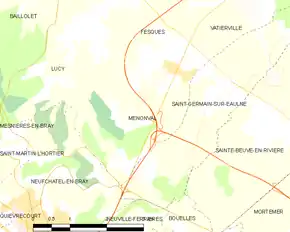 Poziția localității Ménonval