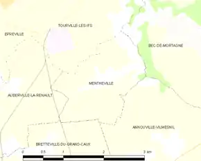 Poziția localității Mentheville