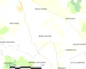 Poziția localității Mesnil-Mauger