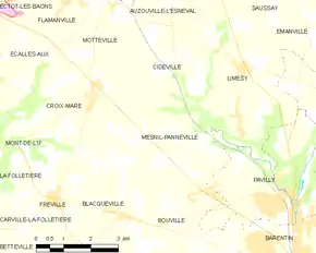 Poziția localității Mesnil-Panneville