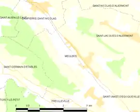 Poziția localității Meulers