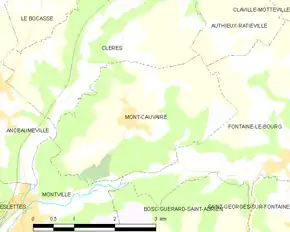 Poziția localității Mont-Cauvaire