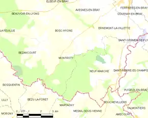 Poziția localității Montroty