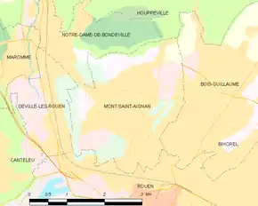 Poziția localității Mont-Saint-Aignan