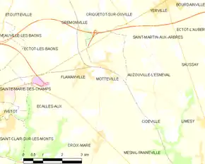 Poziția localității Motteville