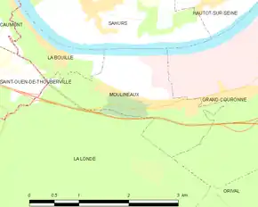 Poziția localității Moulineaux