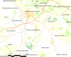Poziția localității Neuville-Ferrières