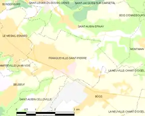 Poziția localității Franqueville-Saint-Pierre