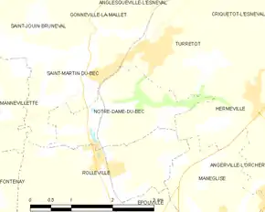 Poziția localității Notre-Dame-du-Bec
