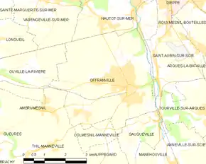 Poziția localității Offranville
