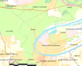 Poziția localității Orival