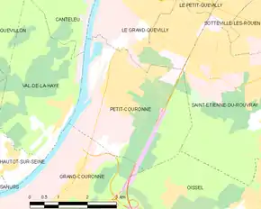 Poziția localității Petit-Couronne