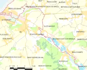 Poziția localității Ponts-et-Marais