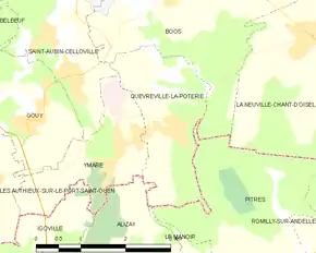 Poziția localității Quévreville-la-Poterie