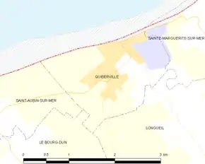 Poziția localității Quiberville