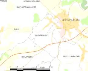 Poziția localității Quièvrecourt