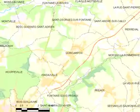 Poziția localității Quincampoix
