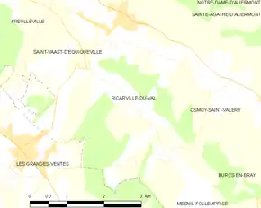 Poziția localității Ricarville-du-Val