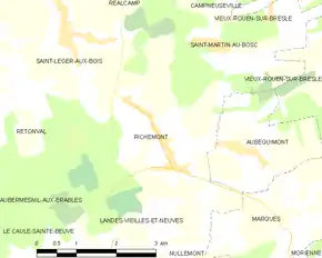 Poziția localității Richemont