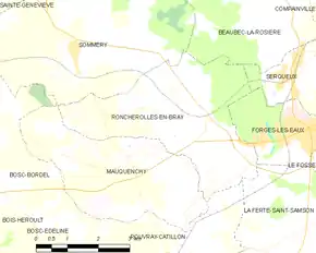 Poziția localității Roncherolles-en-Bray