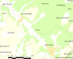 Poziția localității Rosay