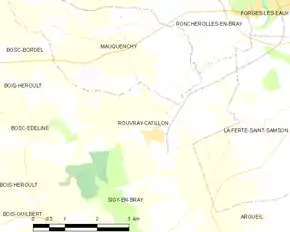 Poziția localității Rouvray-Catillon
