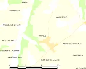 Poziția localității Royville