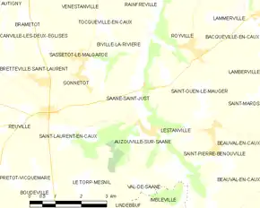 Poziția localității Saâne-Saint-Just
