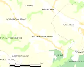 Poziția localității Sainte-Agathe-d'Aliermont