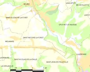 Poziția localității Saint-Antoine-la-Forêt