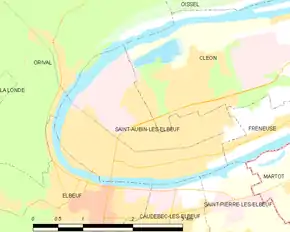 Poziția localității Saint-Aubin-lès-Elbeuf