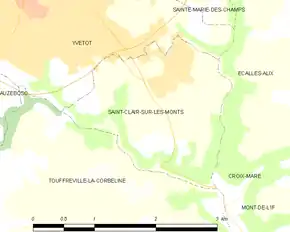 Poziția localității Saint-Clair-sur-les-Monts