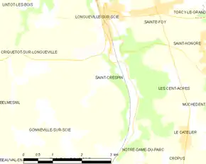 Poziția localității Saint-Crespin