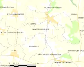 Poziția localității Saint-Denis-sur-Scie