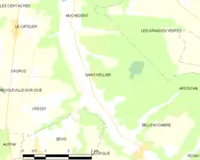 Poziția localității Saint-Hellier
