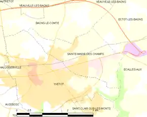 Poziția localității Sainte-Marie-des-Champs