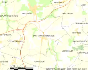 Poziția localității Saint-Martin-Osmonville