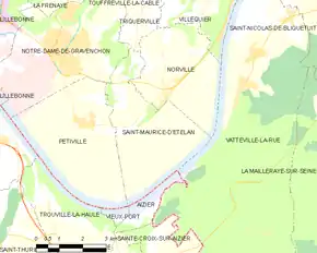 Poziția localității Saint-Maurice-d'Ételan