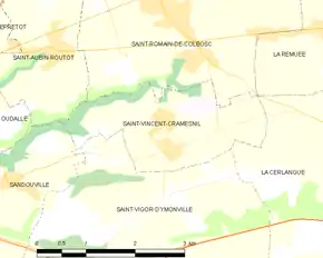 Poziția localității Saint-Vincent-Cramesnil