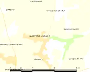 Poziția localității Sassetot-le-Malgardé