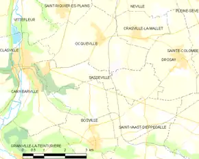 Poziția localității Sasseville