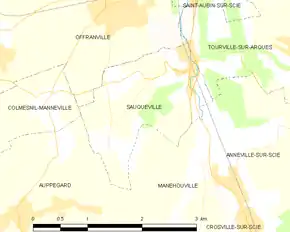 Poziția localității Sauqueville