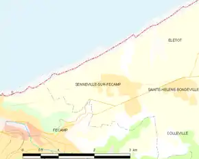 Poziția localității Senneville-sur-Fécamp