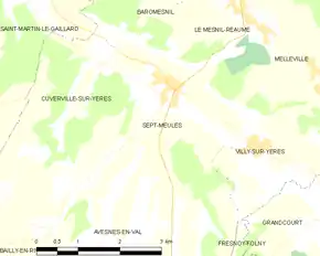 Poziția localității Sept-Meules
