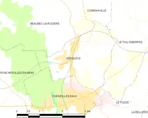 Poziția localității Serqueux